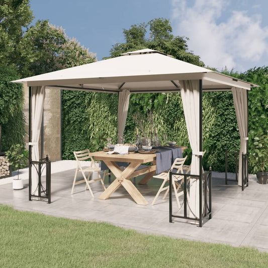 Pavillon Med Sidevægge Og Dobbelttag Farvet
