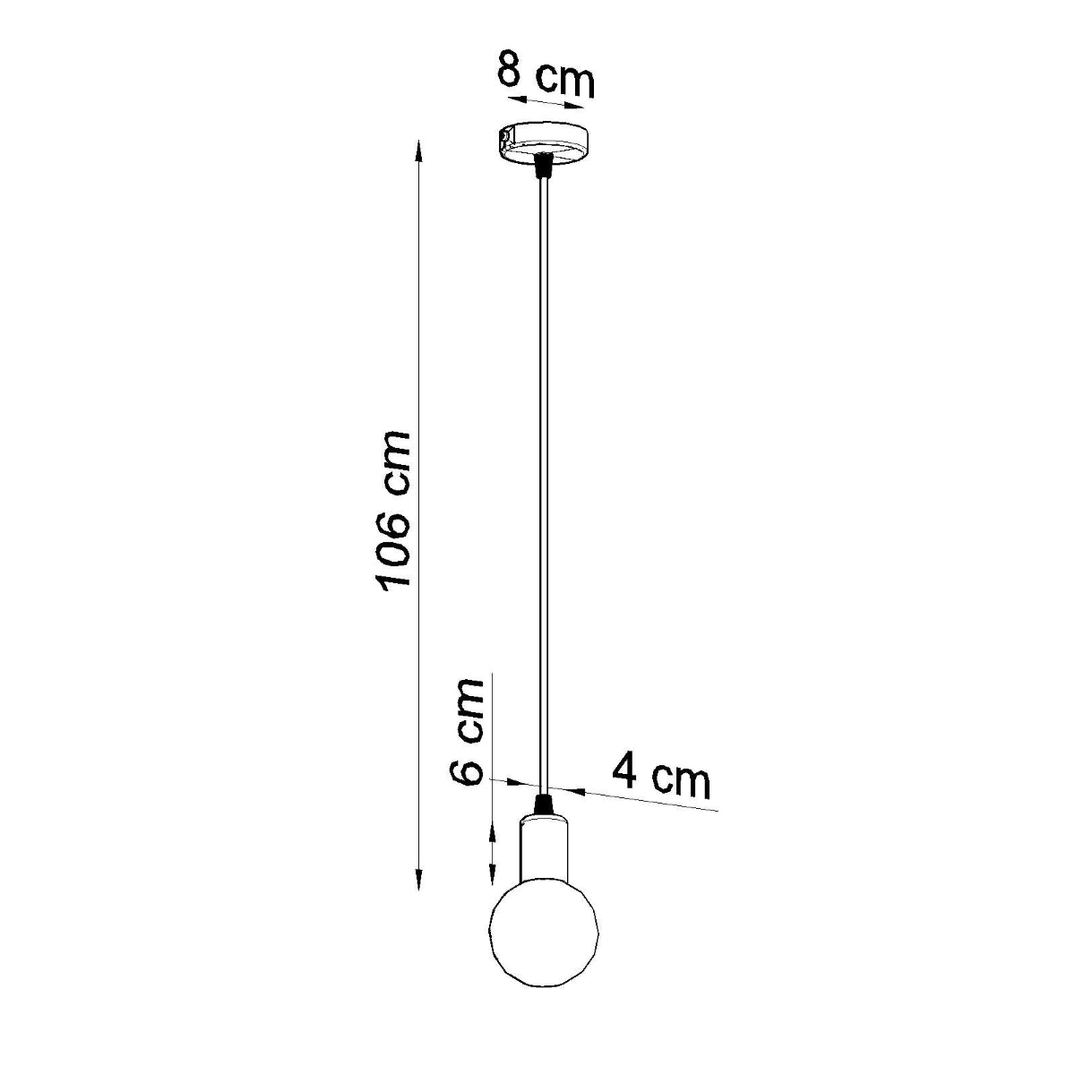Pendellampe EDISON sort - Billede 6