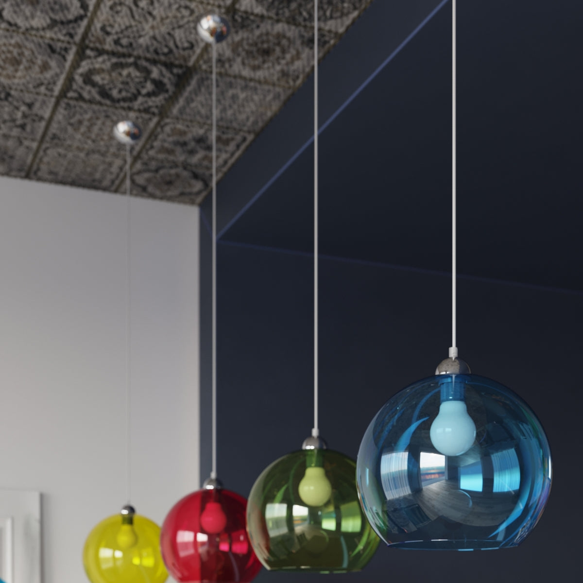 Pendellampe BALL grøn - Billede 8