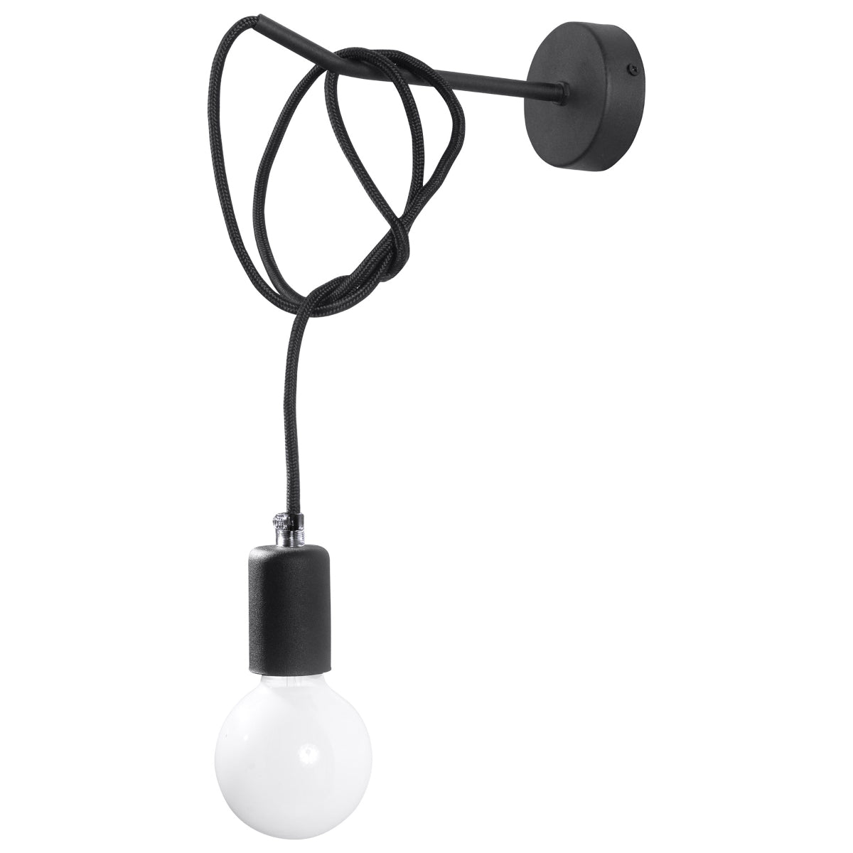 Væglampe EDISON sort - Billede 2