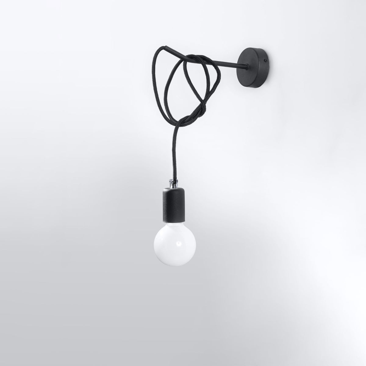 Væglampe EDISON sort - Billede 3