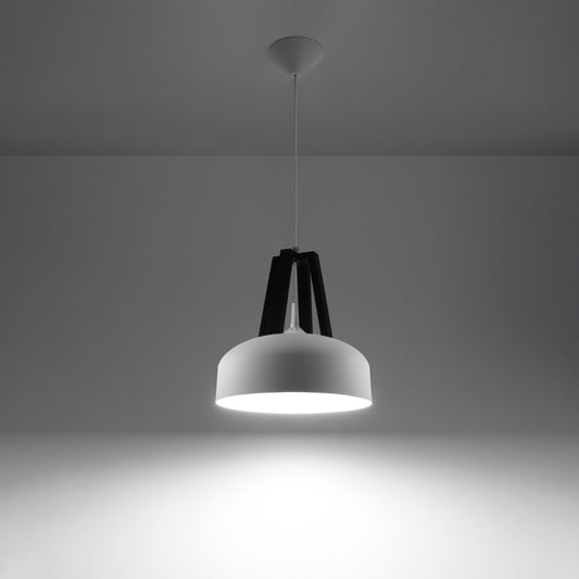Pendellampe CASCO hvid/ sort - Hovedbillede