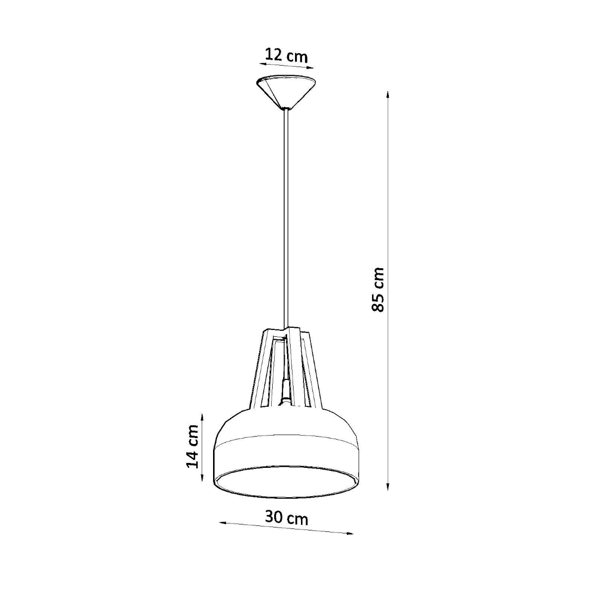 Pendellampe CASCO /naturligt træ hvid - Billede 4