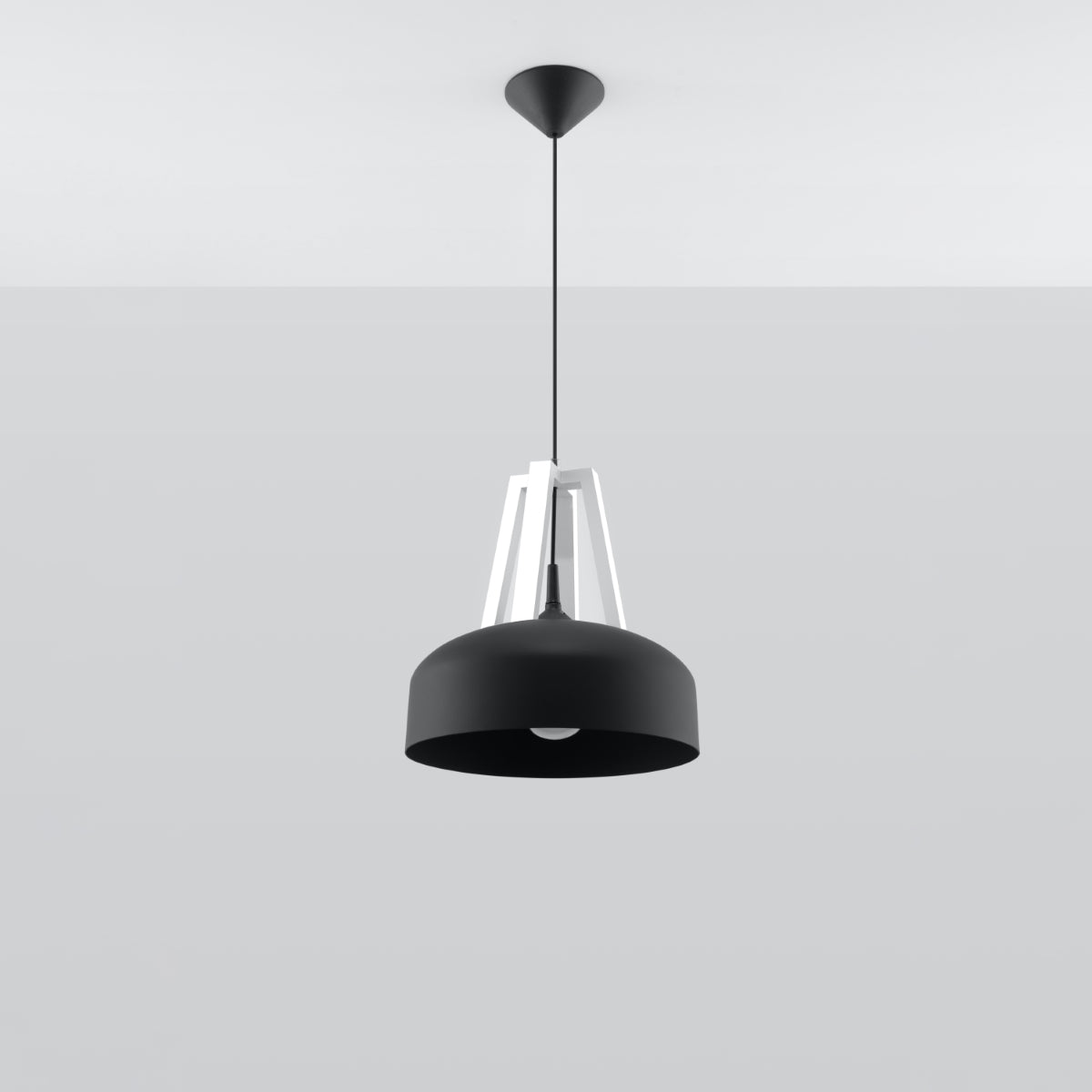 Pendellampe CASCO sort/ hvid - Billede 3