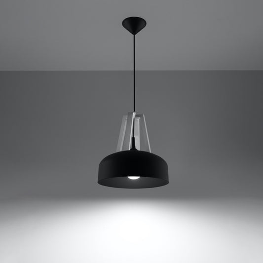 Pendellampe CASCO sort/ hvid - Hovedbillede