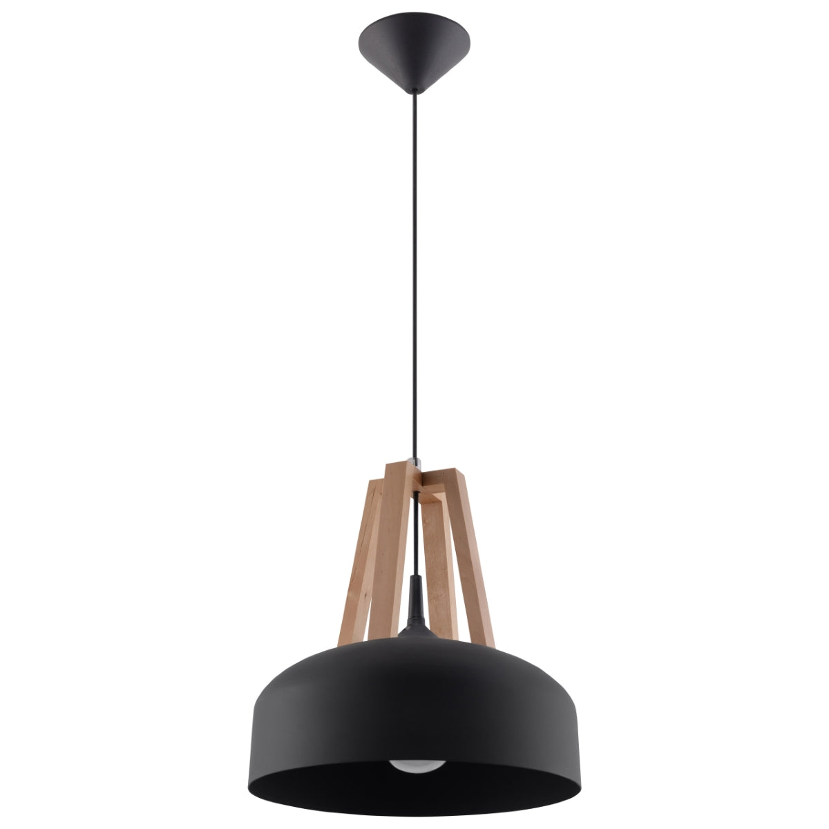 Pendellampe CASCO /naturligt træ