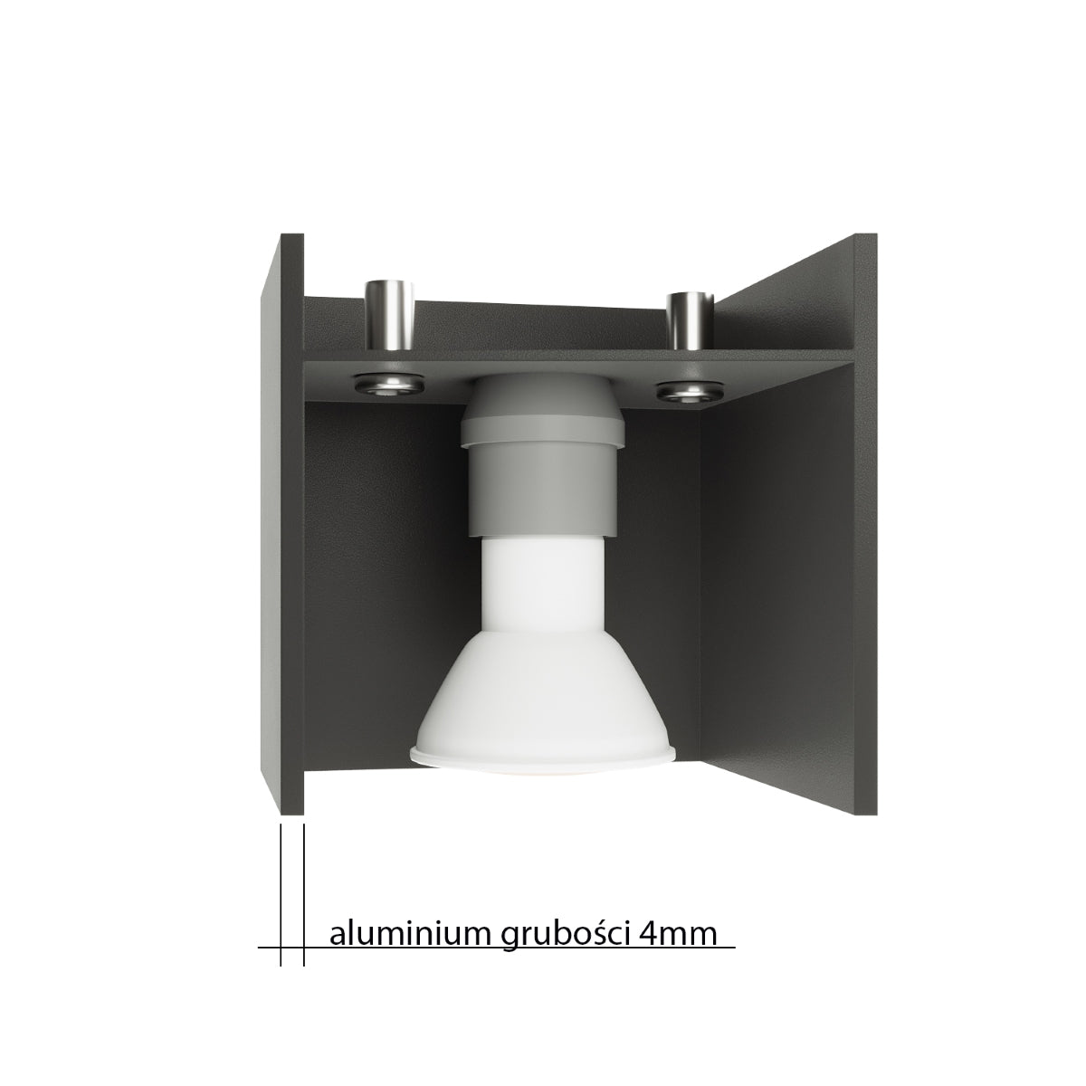 Væglampe QUAD 1 antracit - Billede 4