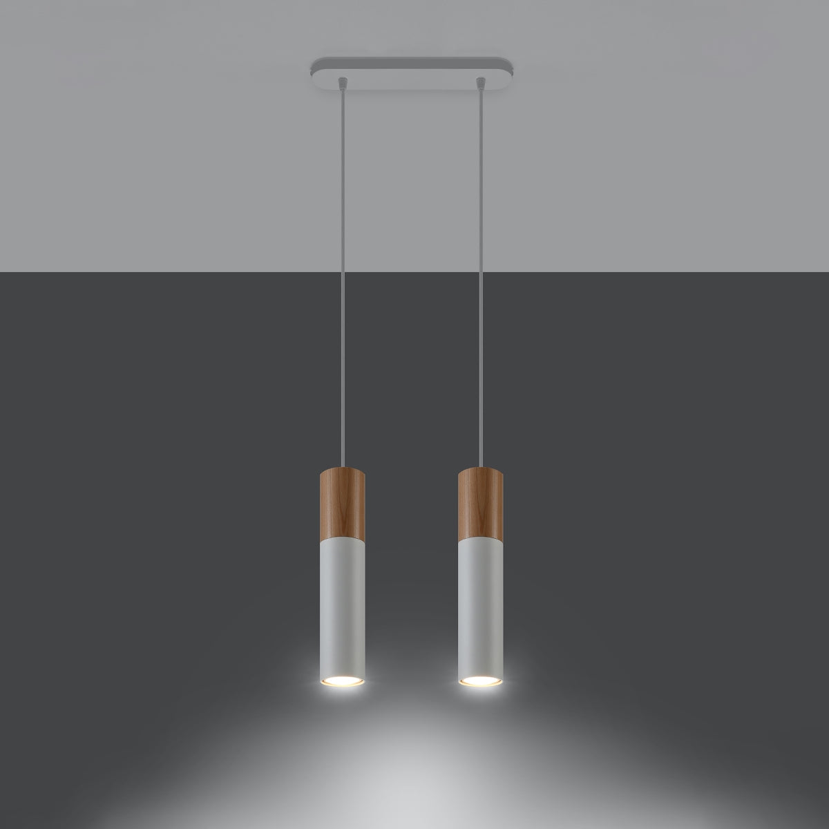 Pendel lampe PABLO 2 hvid - Hovedbillede