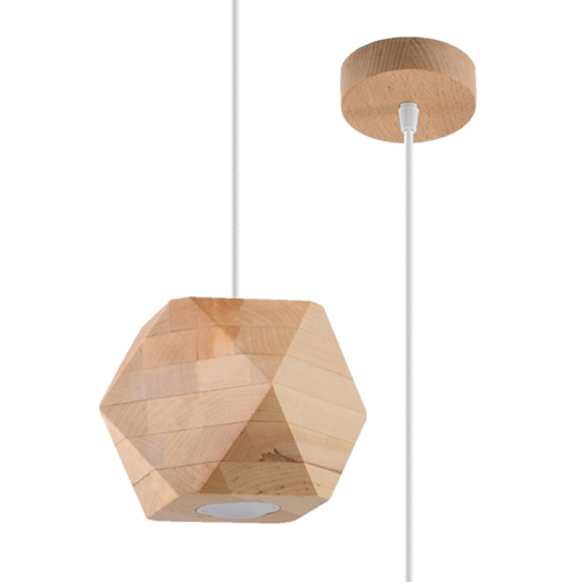 Pendellampe WOODY naturtræ - Billede 2