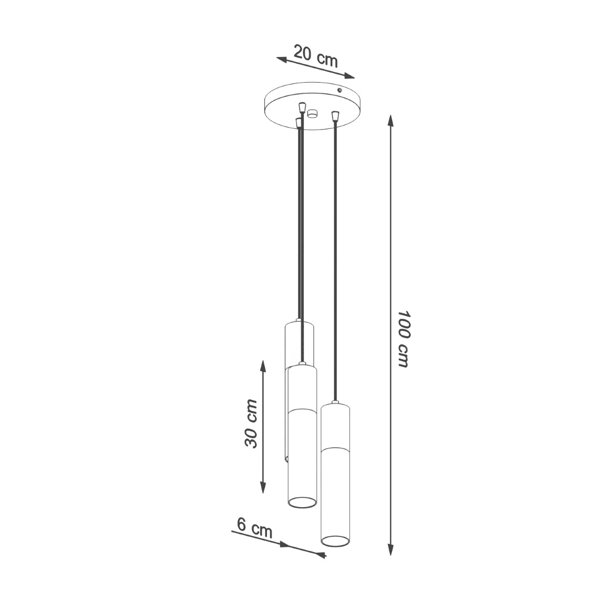 Pendel lampe PABLO 3P hvid - Billede 4