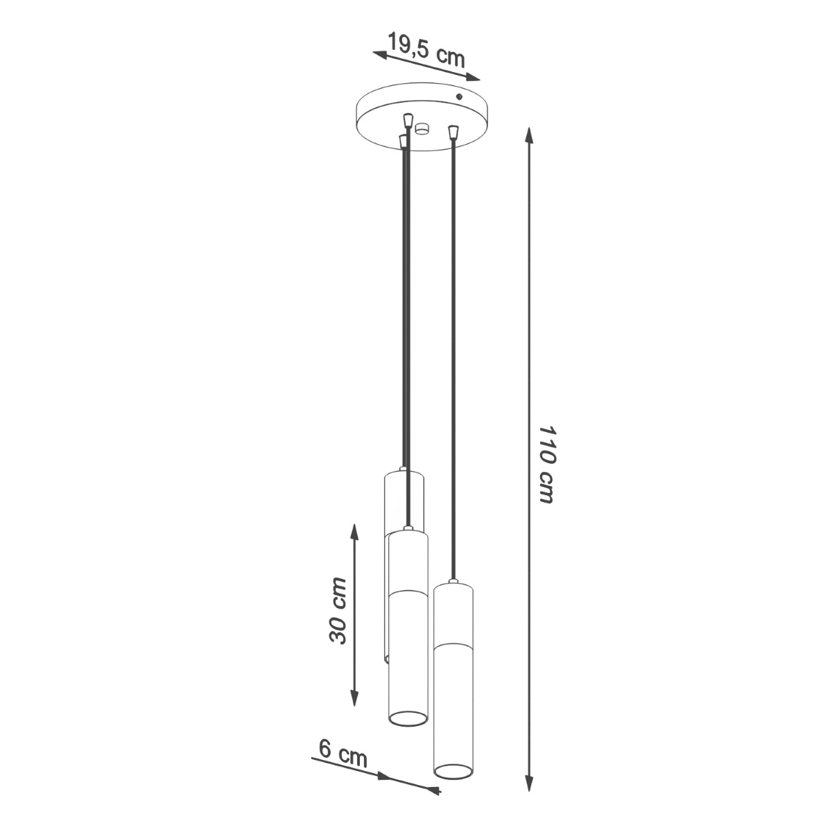 Pendellampe BORGIO 3P hvid - Billede 4