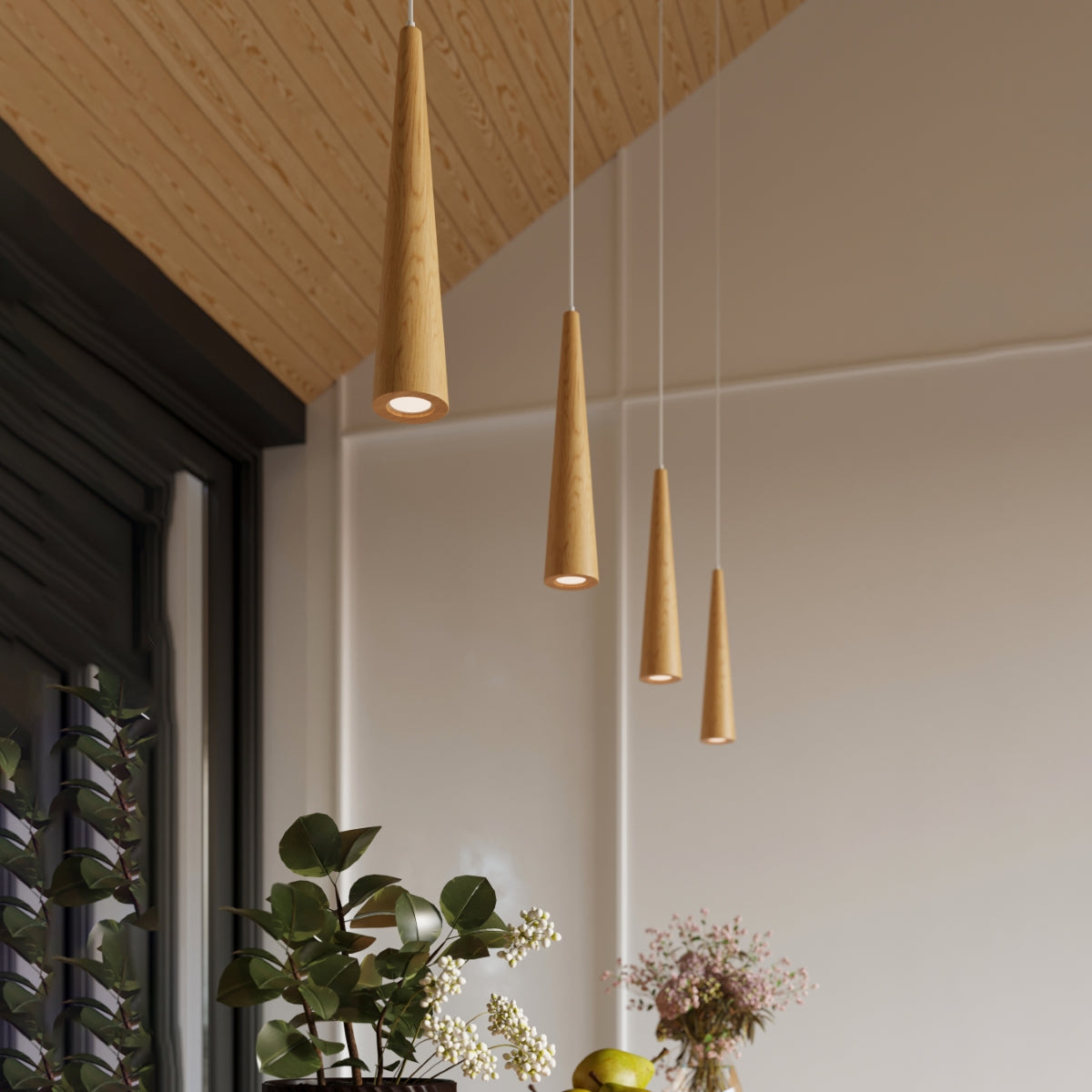Pendellampe SULA 3P naturtræ - Billede 8