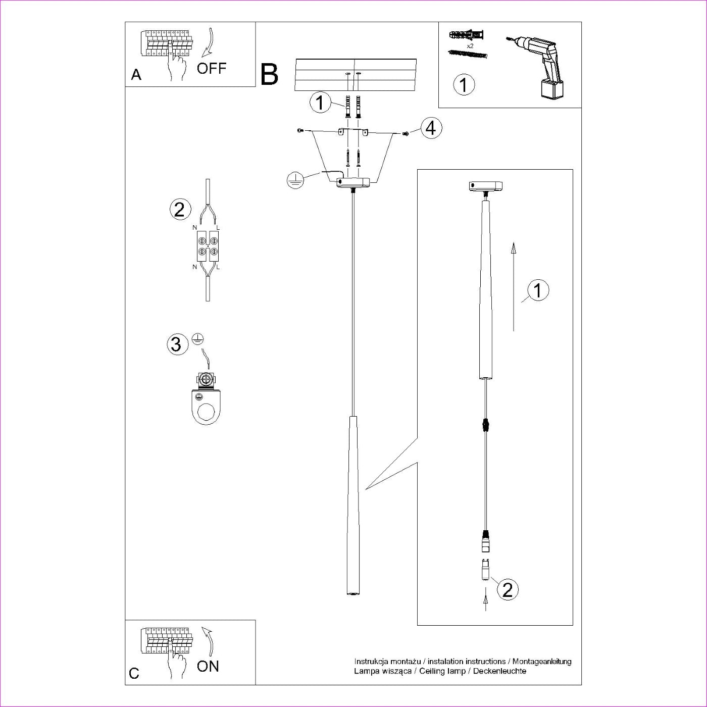 Pedantlampe BLISS 1 sort - Billede 9