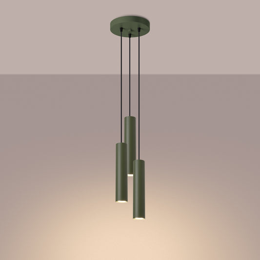 Pendellampe LAGOS 3P olivengrøn - Hovedbillede