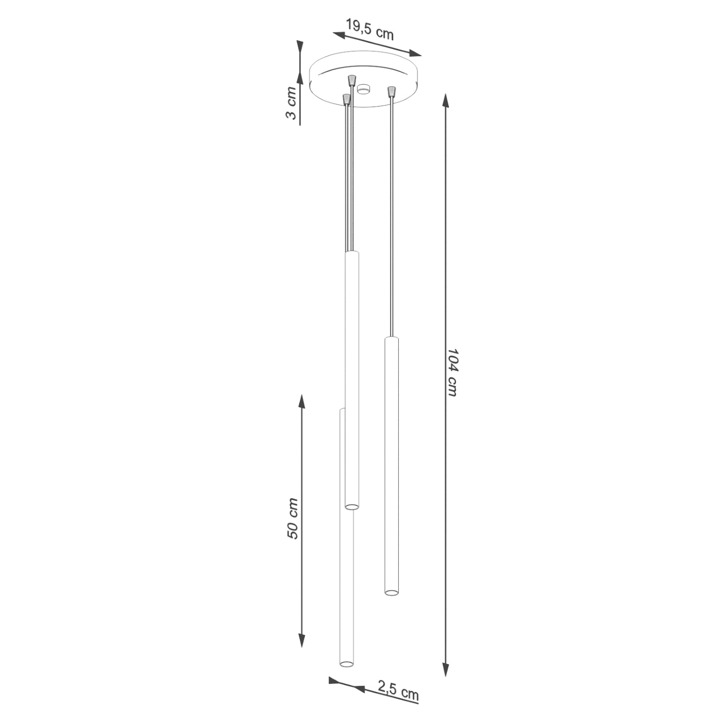 Pendel PASTELO 3P beige - Billede 5