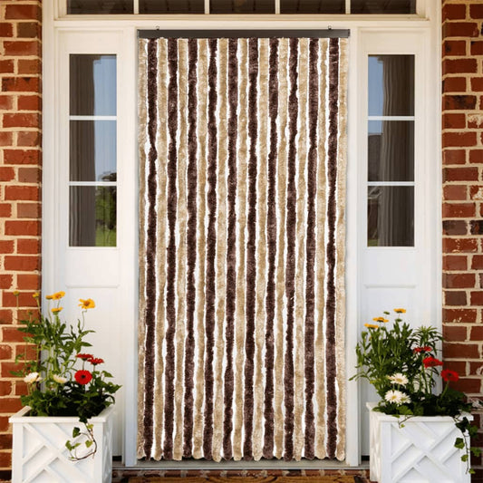 Insektgardin Chenille Beige Og Lysebrun