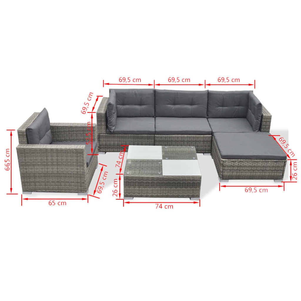 Havesofasæt I 17 Dele I Polyrattan (Kun I Uk/Ie/Fi/No)