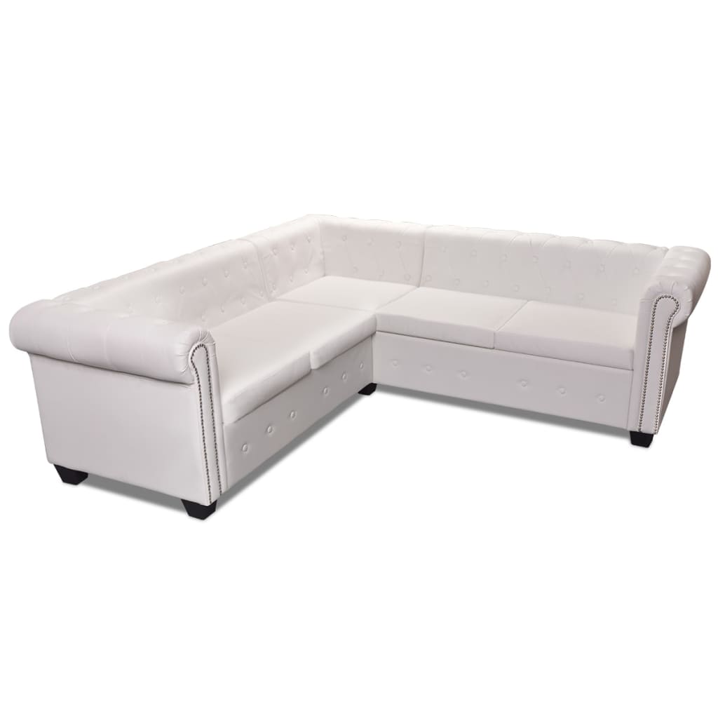 Sofa Chesterfield-Look Kunstlæder