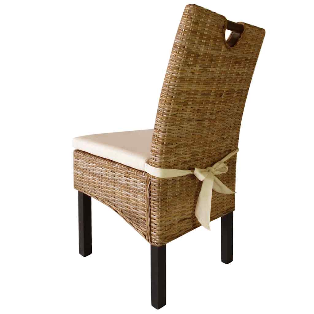 Spisebordsstole 2 Stk. Kubu-Rattan Mangotræ