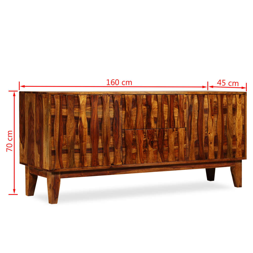Skænk 160X45X70 Cm Massivt Sheeshamtræ