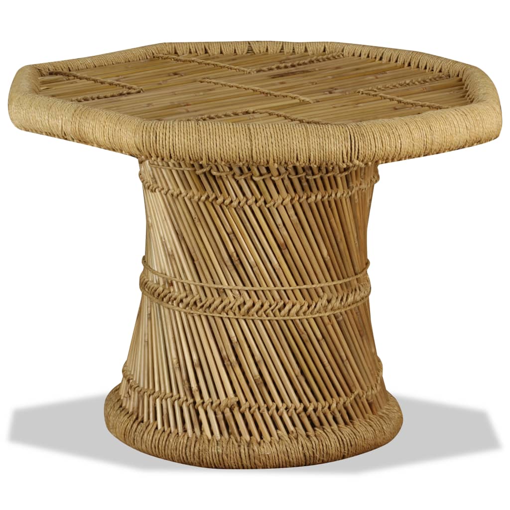 Sofabord 60x60x45 Cm Ottekantet Bambus - Billede 2