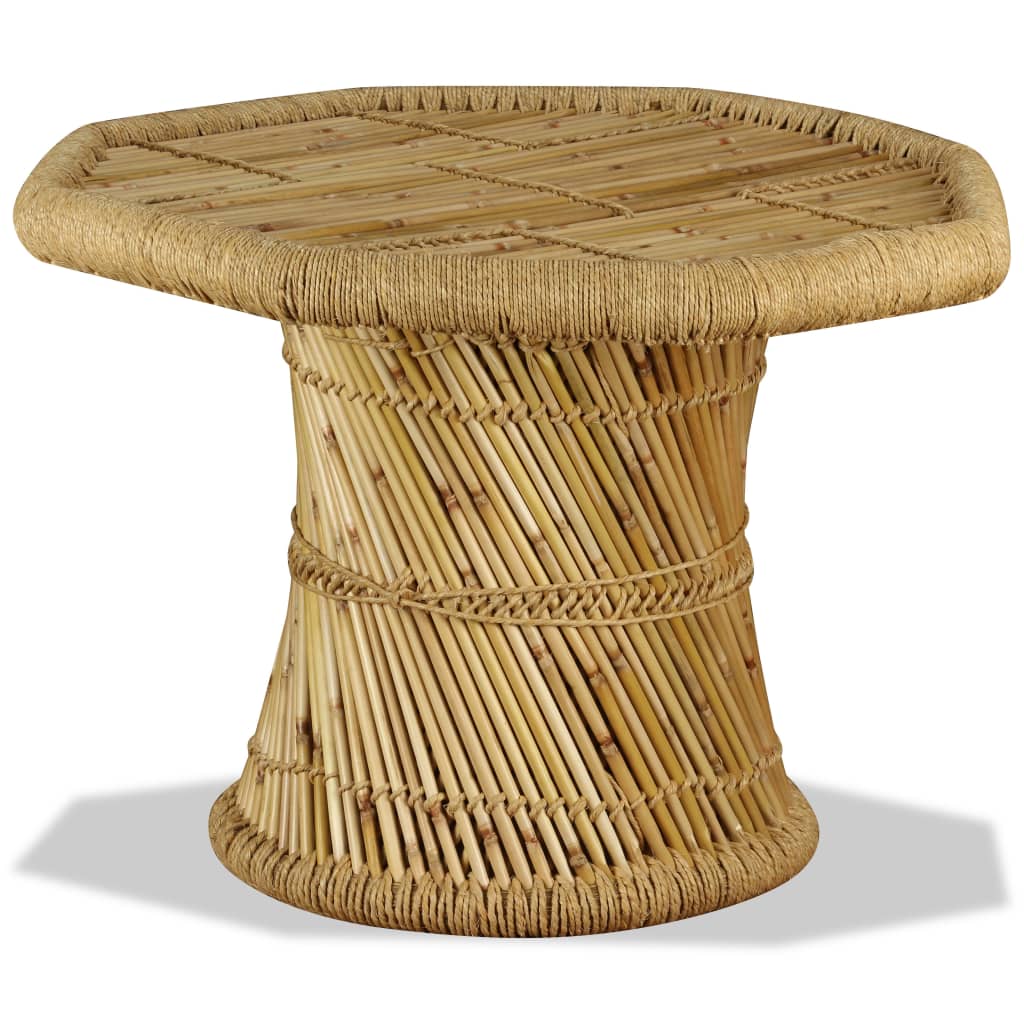 Sofabord 60x60x45 Cm Ottekantet Bambus - Billede 3