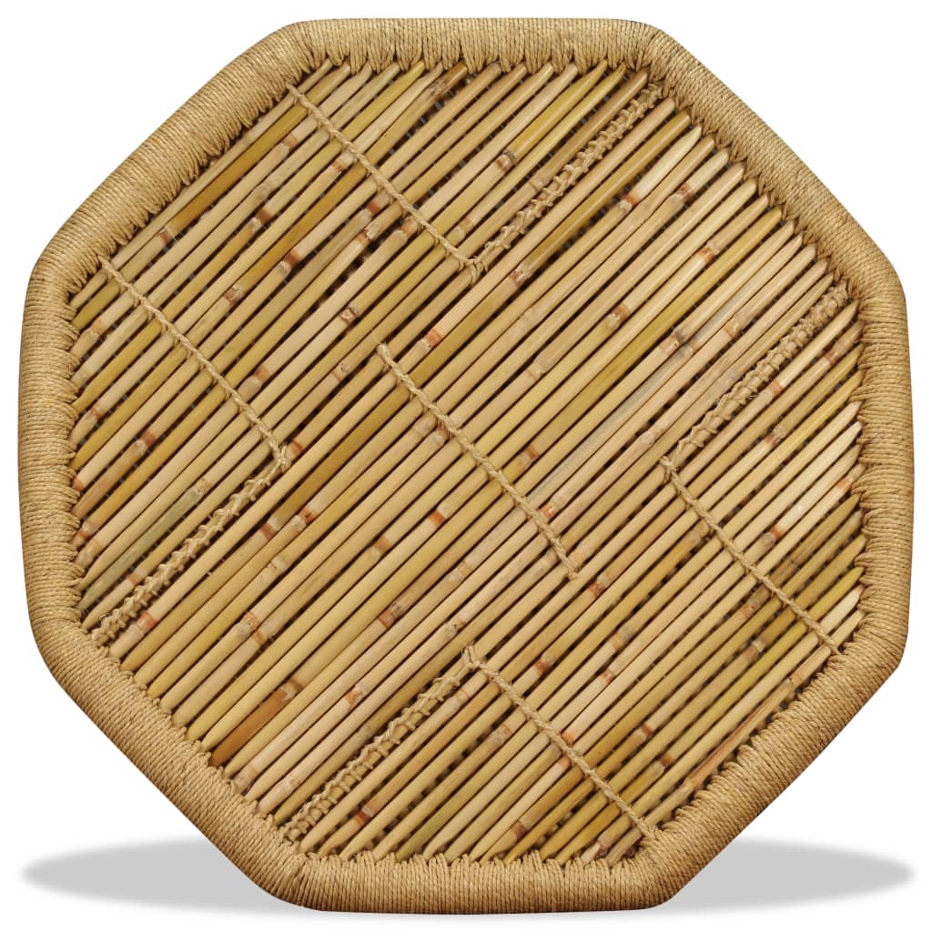 Sofabord 60x60x45 Cm Ottekantet Bambus - Billede 6