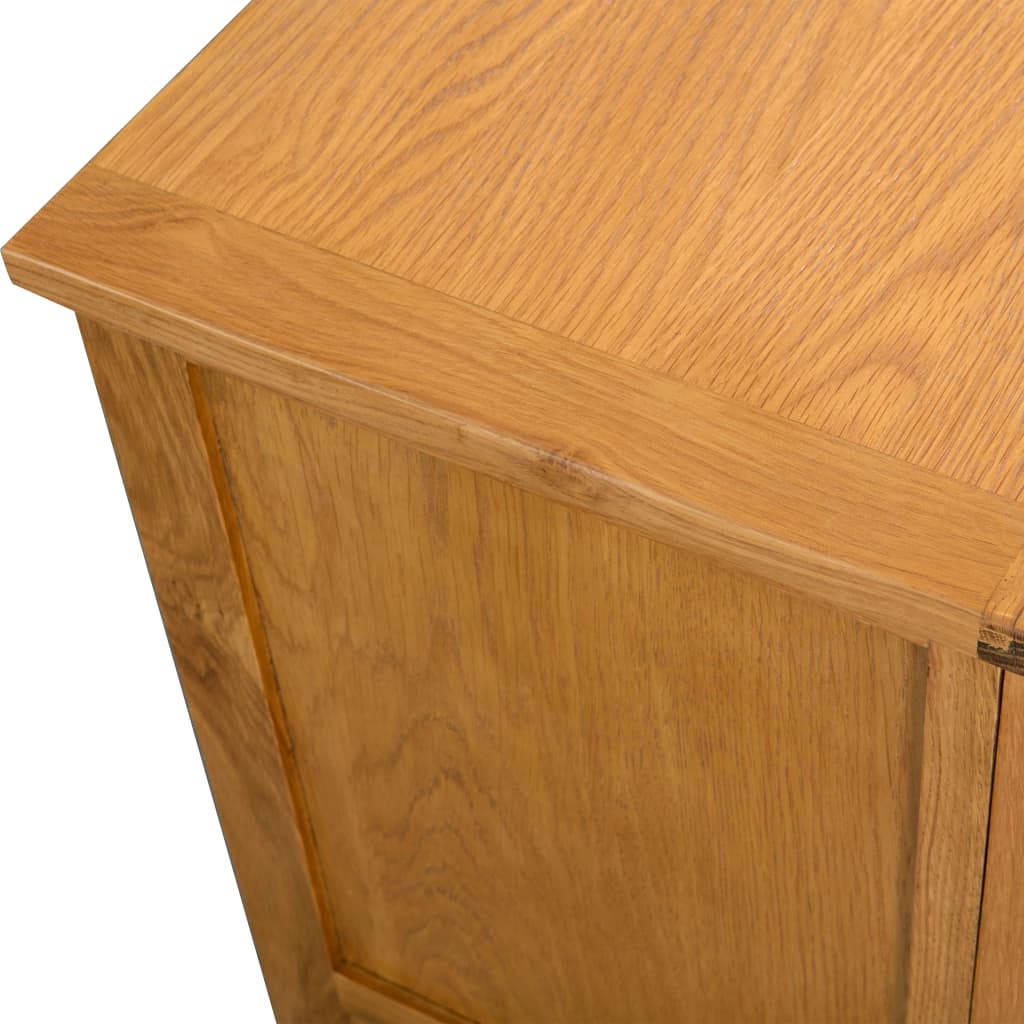 Tv-skab 90x35x48 Cm Massivt Egetræ - Billede 5