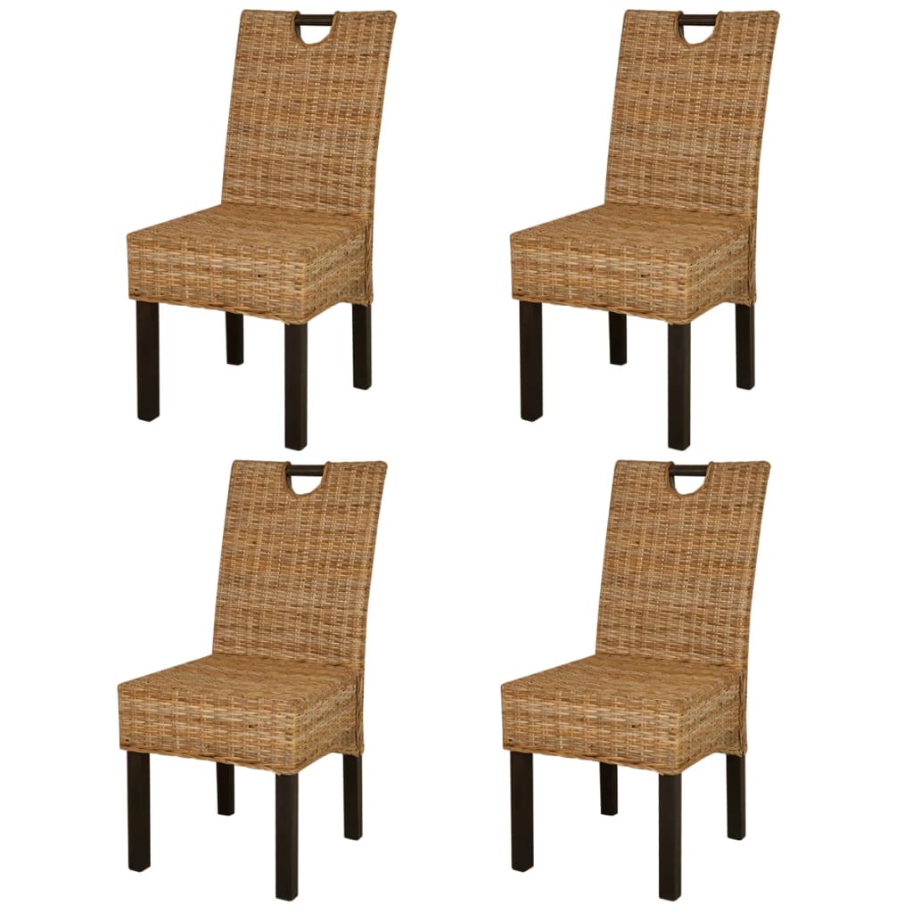 Spisebordsstole 2 Stk. Kubu-Rattan Mangotræ