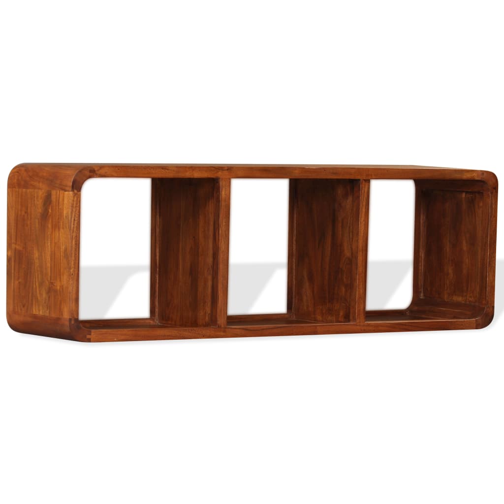 Tv-skab 120x30x40 Cm Massivt Træ Honningfarvet Finish - Billede 2