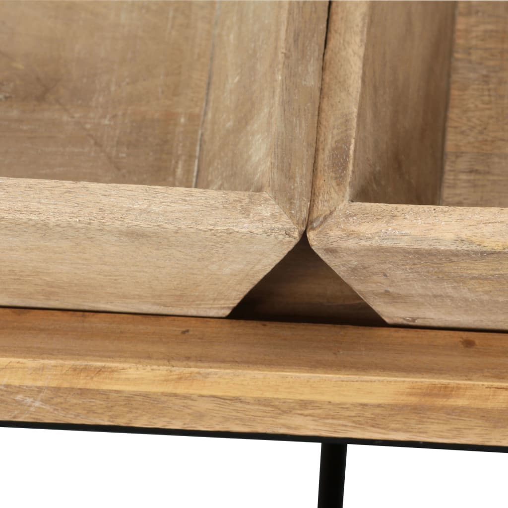 Sofabord I Massivt Mangotræ 110 X 55 X 42 Cm - Billede 7