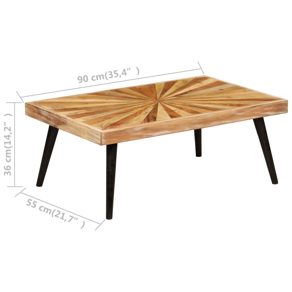 Sofabord 90X55X36 Cm Massivt Mangotræ
