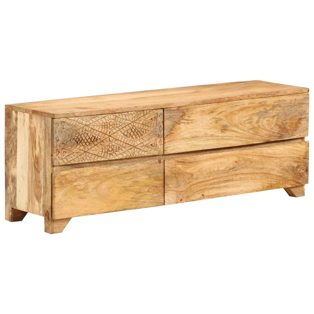 Tv-skab 110x30x40 Cm Massivt Akacietræ Brun - Billede 10