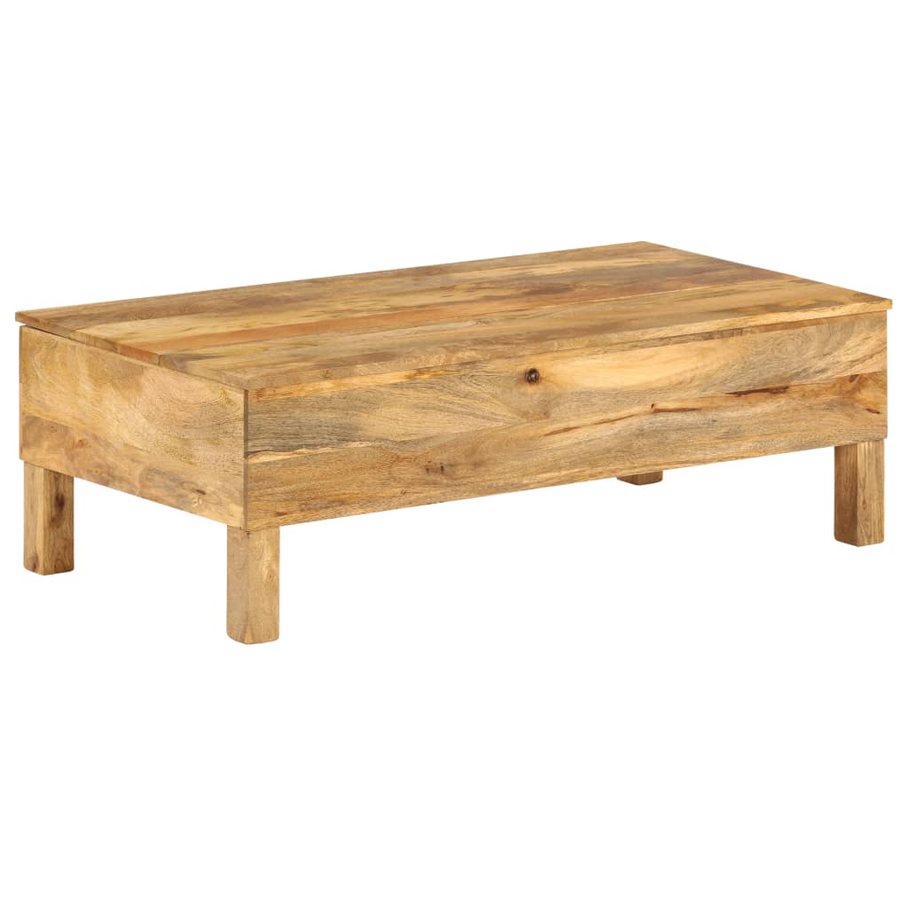 Sofabord I Massivt Mangotræ 110 X 55 X 35 Cm