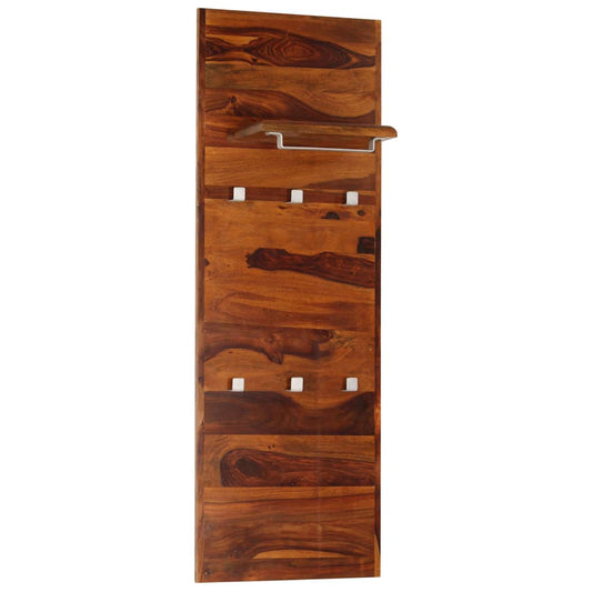 Knagerække Massivt Sheeshamtræ 118 X 40 Cm Hvid Og Blå