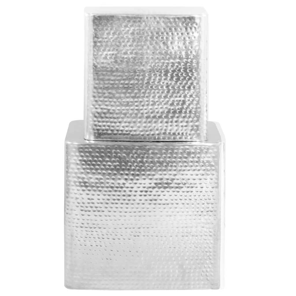Sofaborde 2 Stk. Aluminium Sølvfarvet - Billede 4