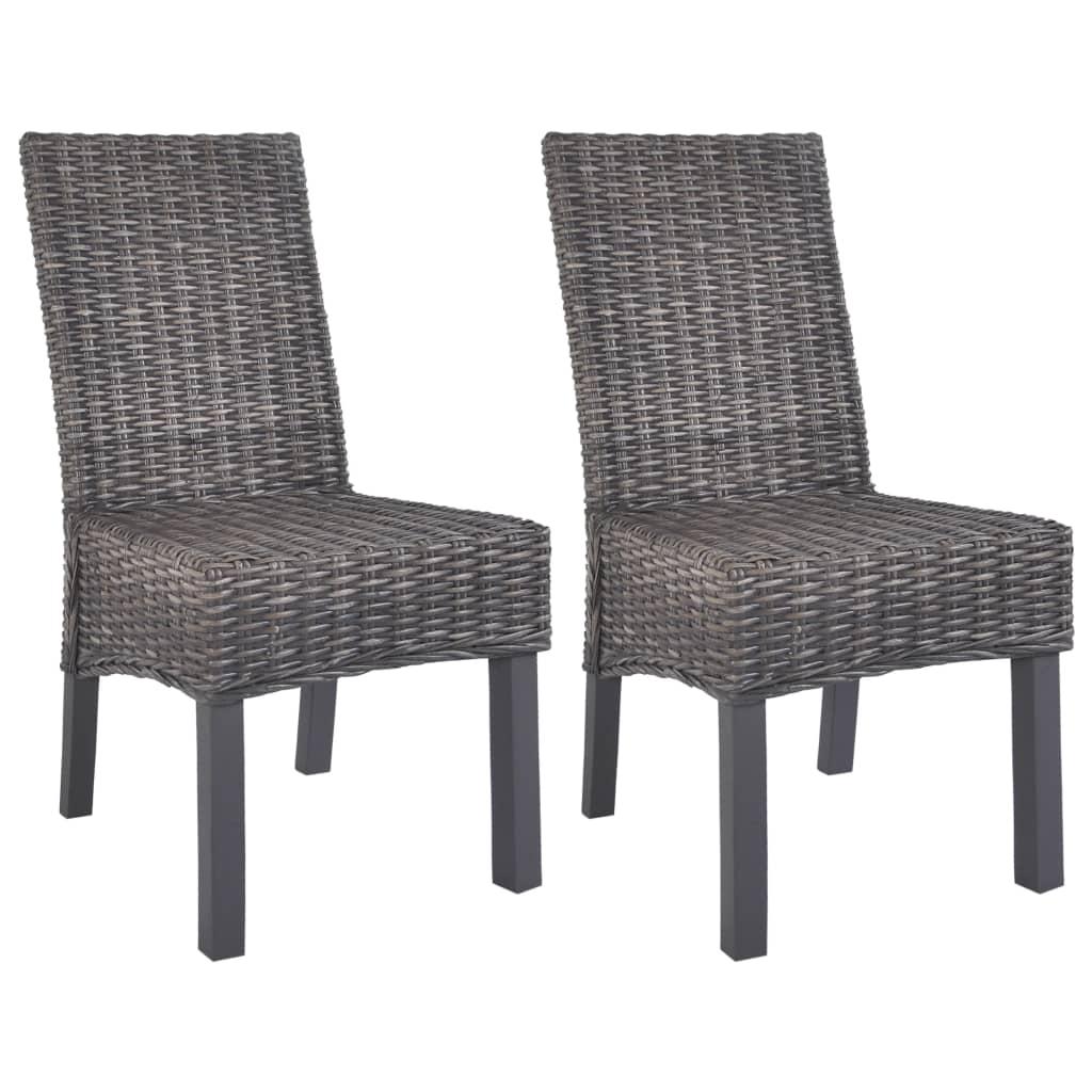 Spisebordsstole Kubu-rattan Og Mahogni-/mangotræ