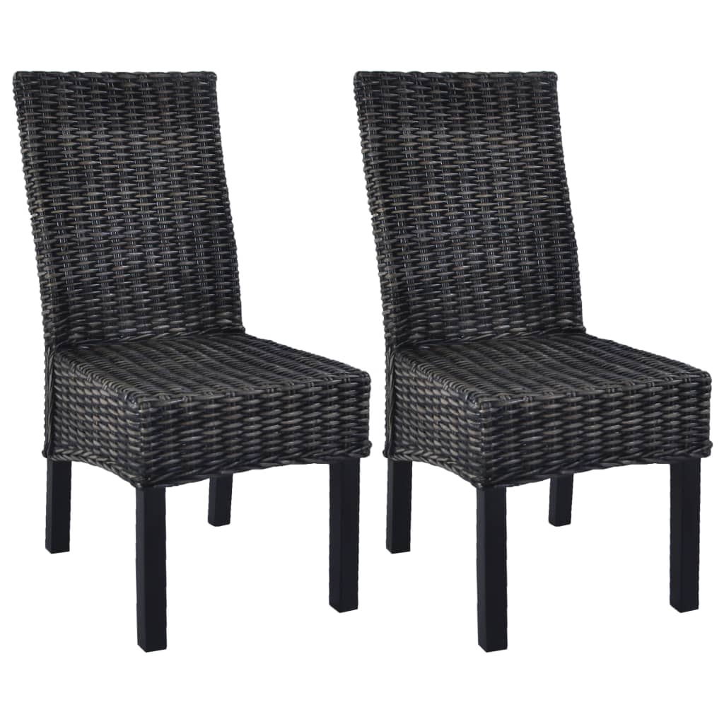 Spisebordsstole Kubu-rattan Og Mahogni-/mangotræ
