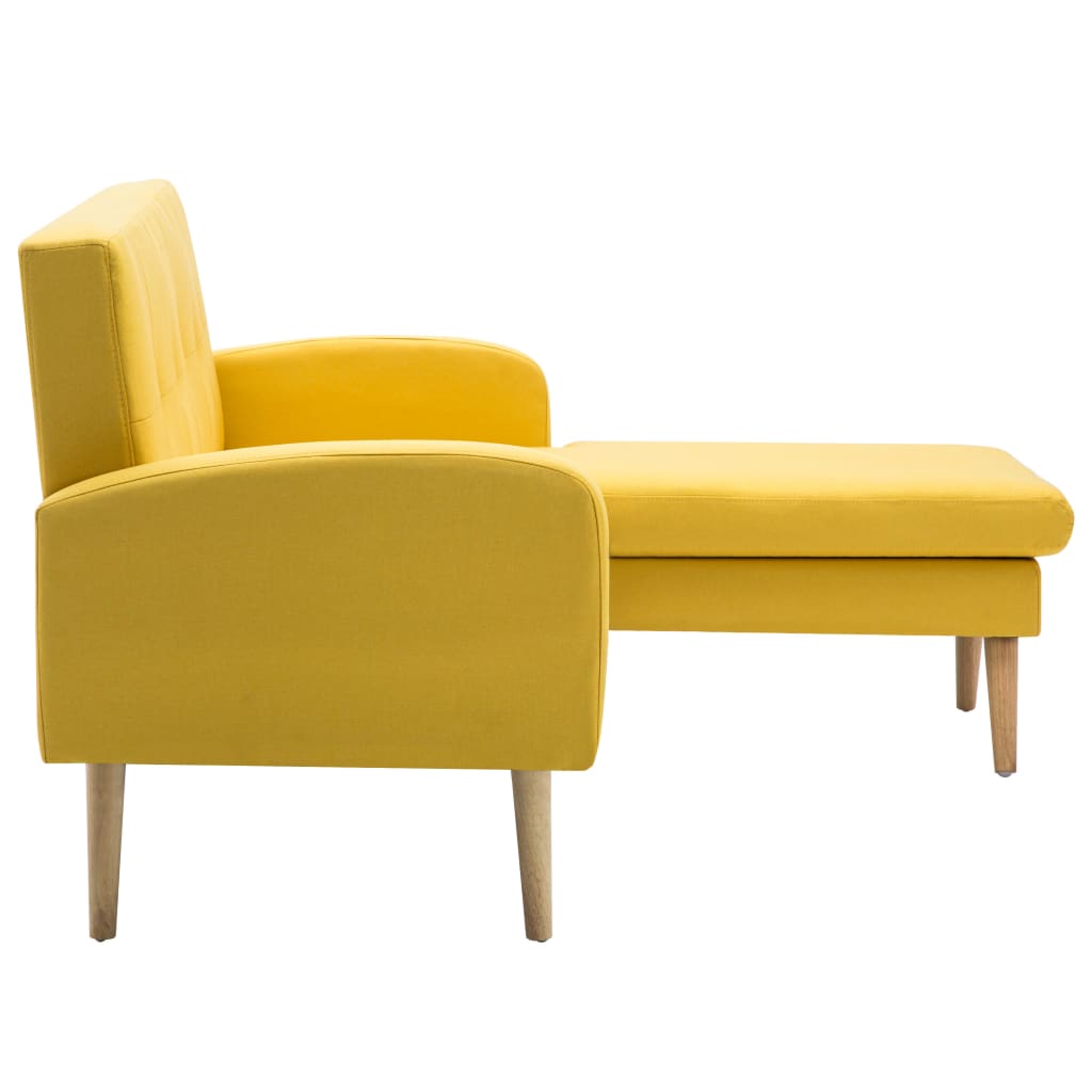 L-formet Sofa Stofbetræk 186 X 136 X 79 Cm Gul - Billede 4