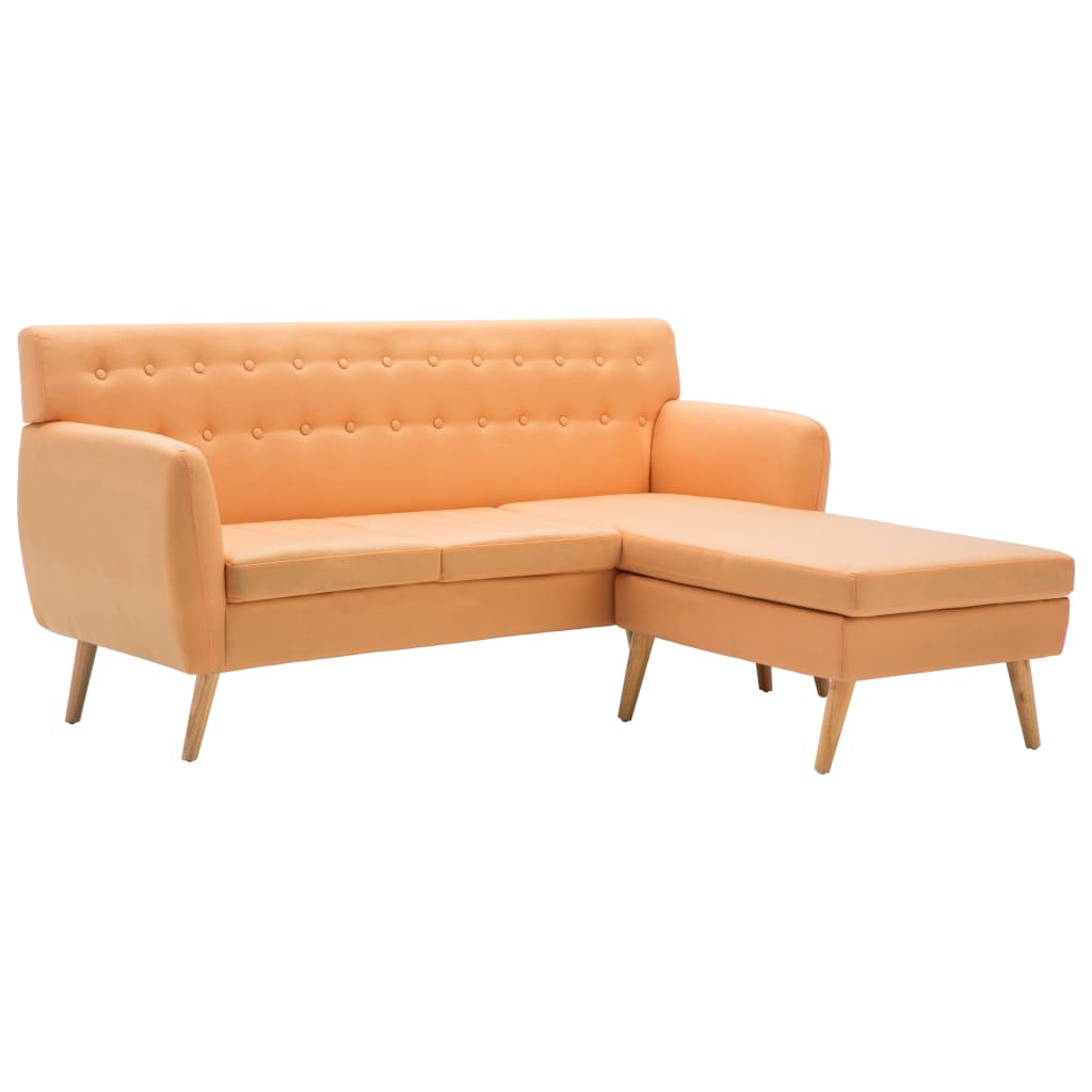 L-formet Sofa 171,5x138x81,5 Cm Stofbetræk Orange - Billede 2