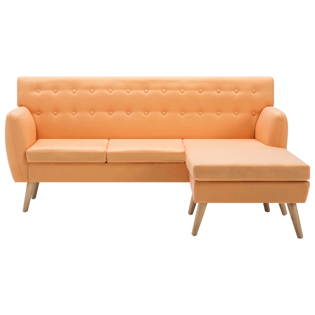 L-formet Sofa 171,5x138x81,5 Cm Stofbetræk Orange - Billede 3