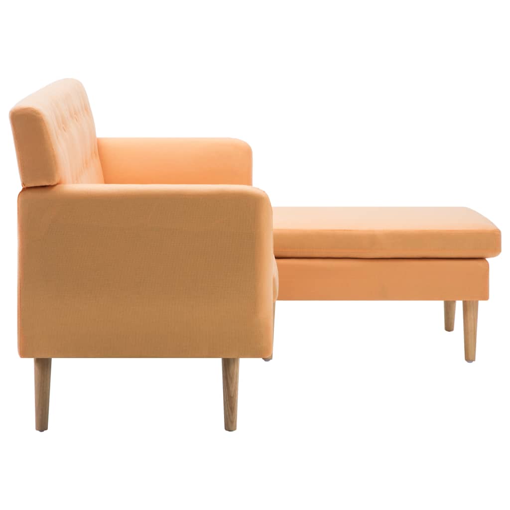 L-formet Sofa 171,5x138x81,5 Cm Stofbetræk Orange - Billede 4
