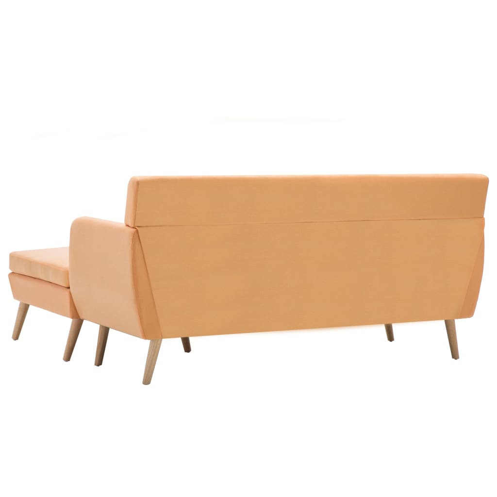 L-formet Sofa 171,5x138x81,5 Cm Stofbetræk Orange - Billede 5