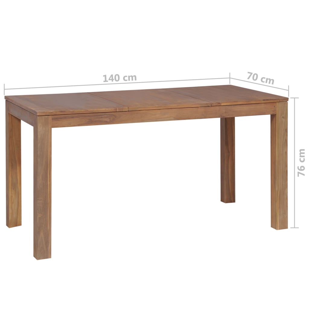 Spisebord Massivt Teaktræ Naturlig Finish