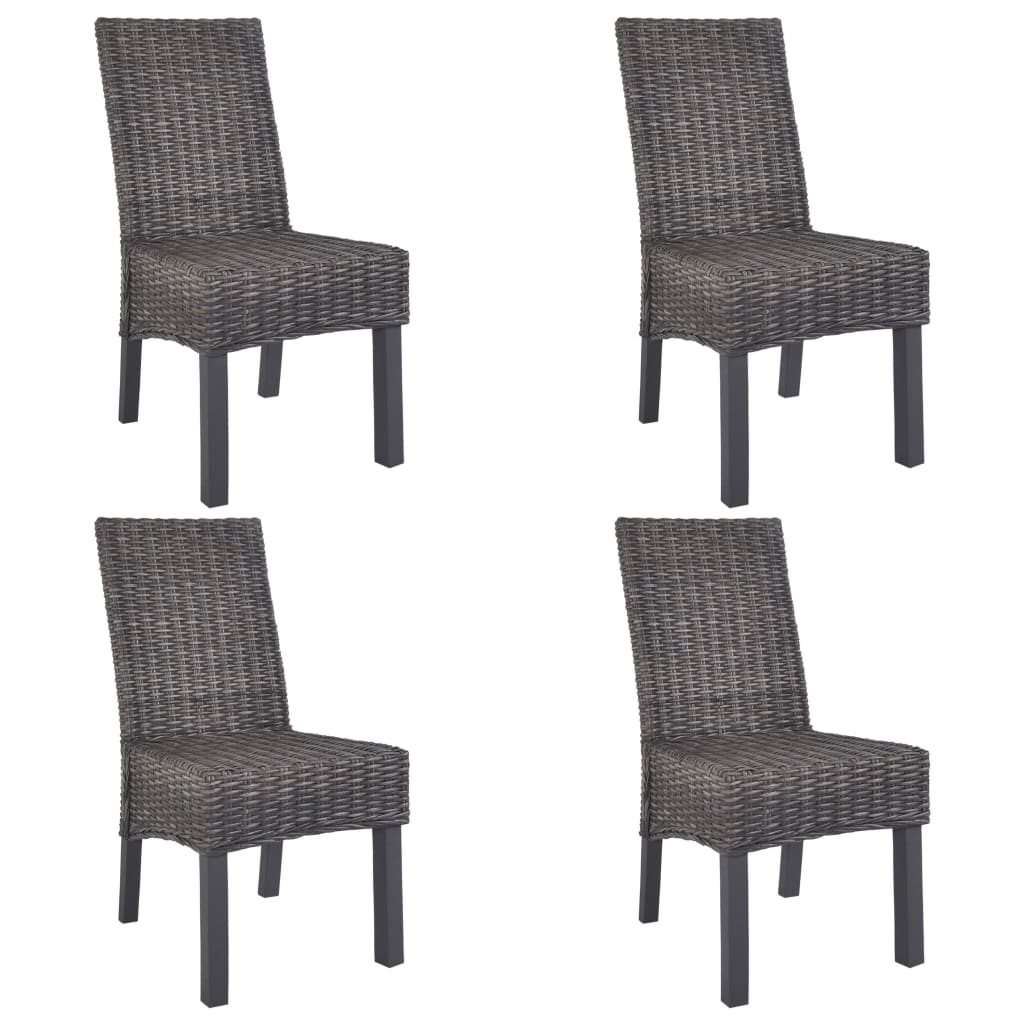 Spisebordsstole Kubu-rattan Og Mahogni-/mangotræ