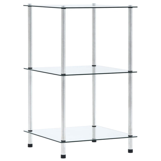 Reol 3 Hylder 40X40X Hærdet Glas
