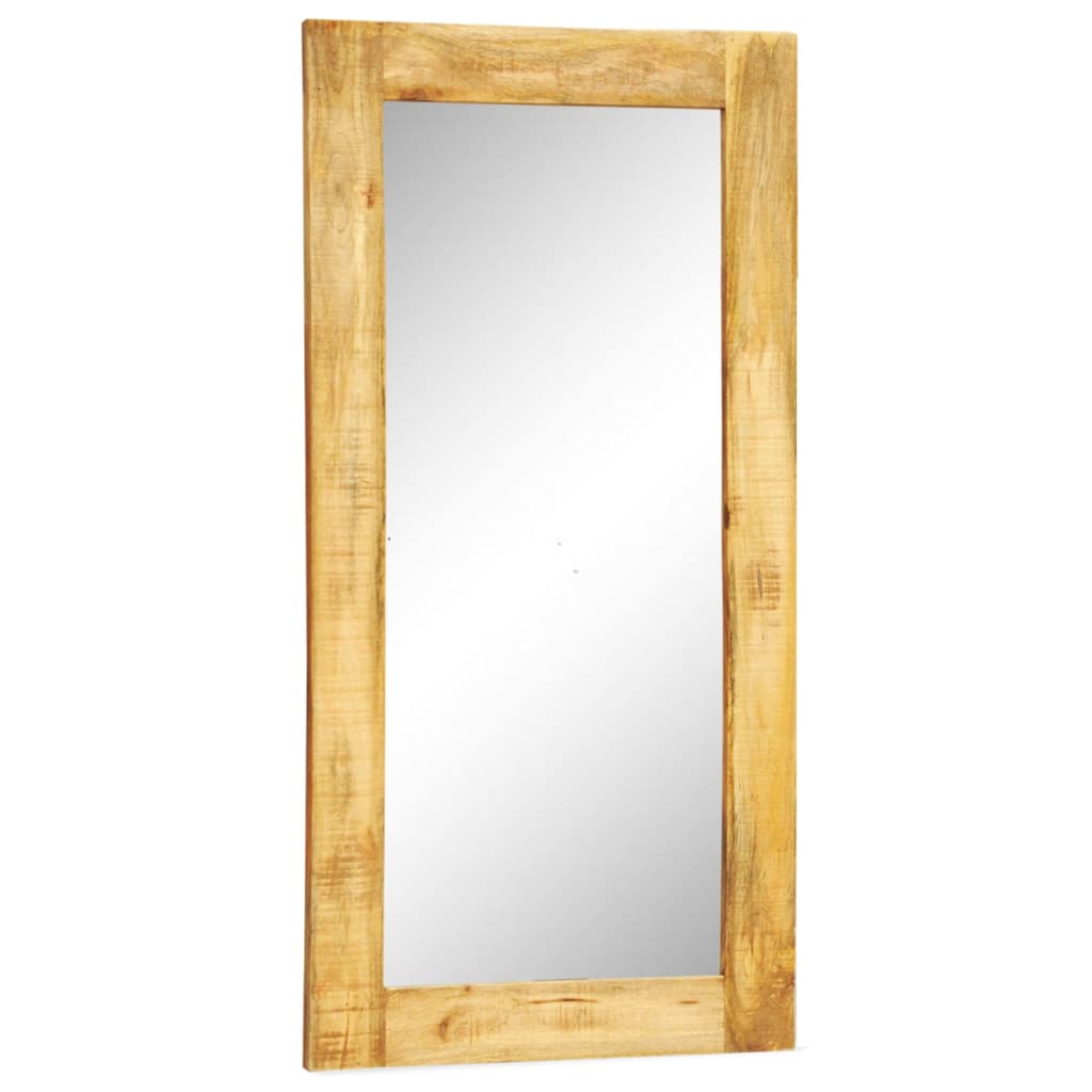 Vægspejl 120x60 Cm Massivt Træ - Hovedbillede