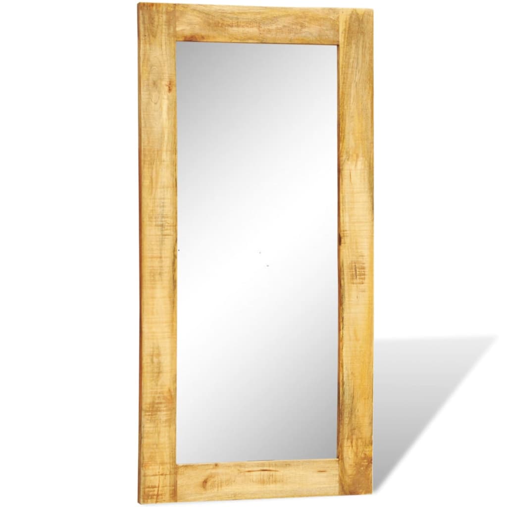 Vægspejl 120x60 Cm Massivt Træ - Billede 2