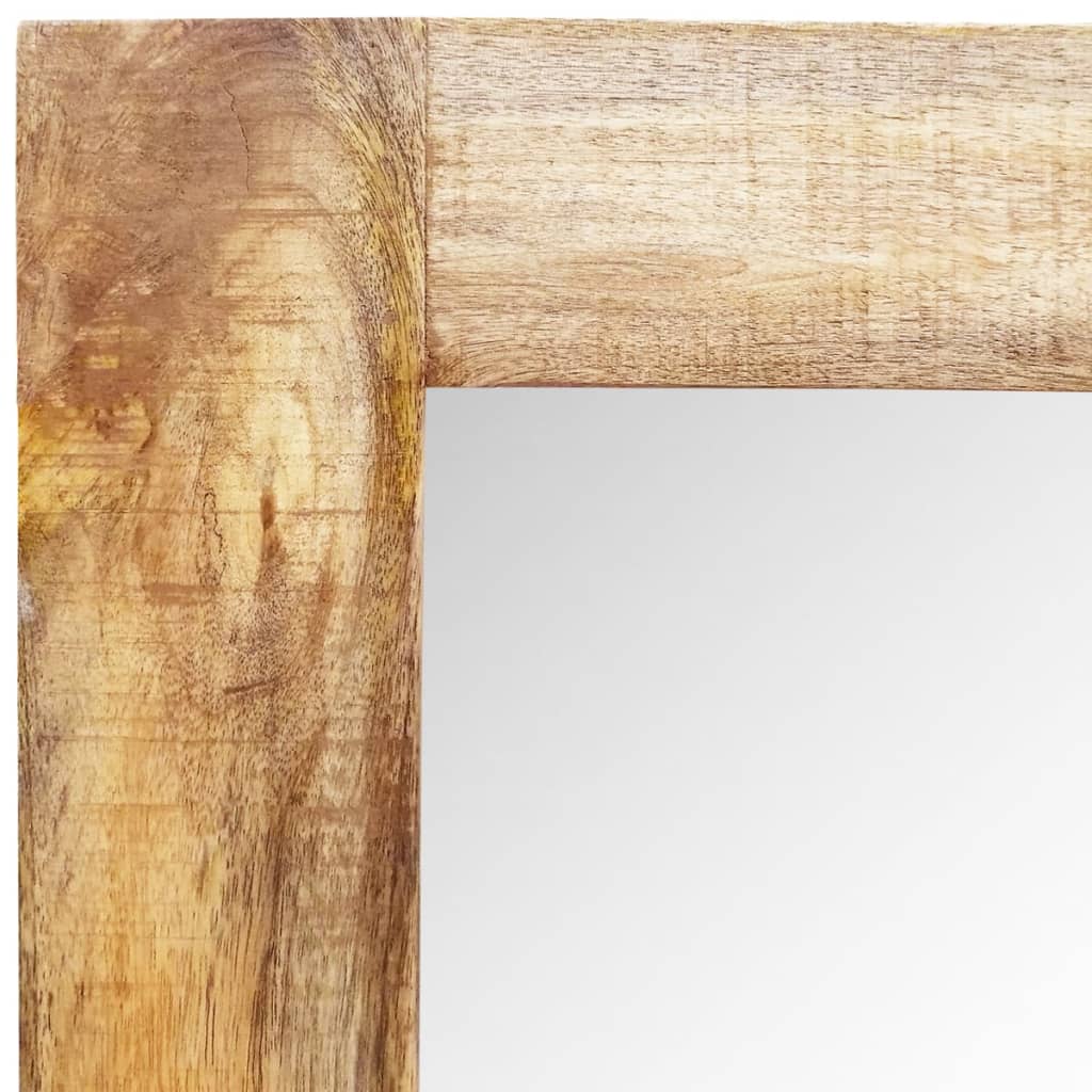 Vægspejl 120x60 Cm Massivt Træ - Billede 6