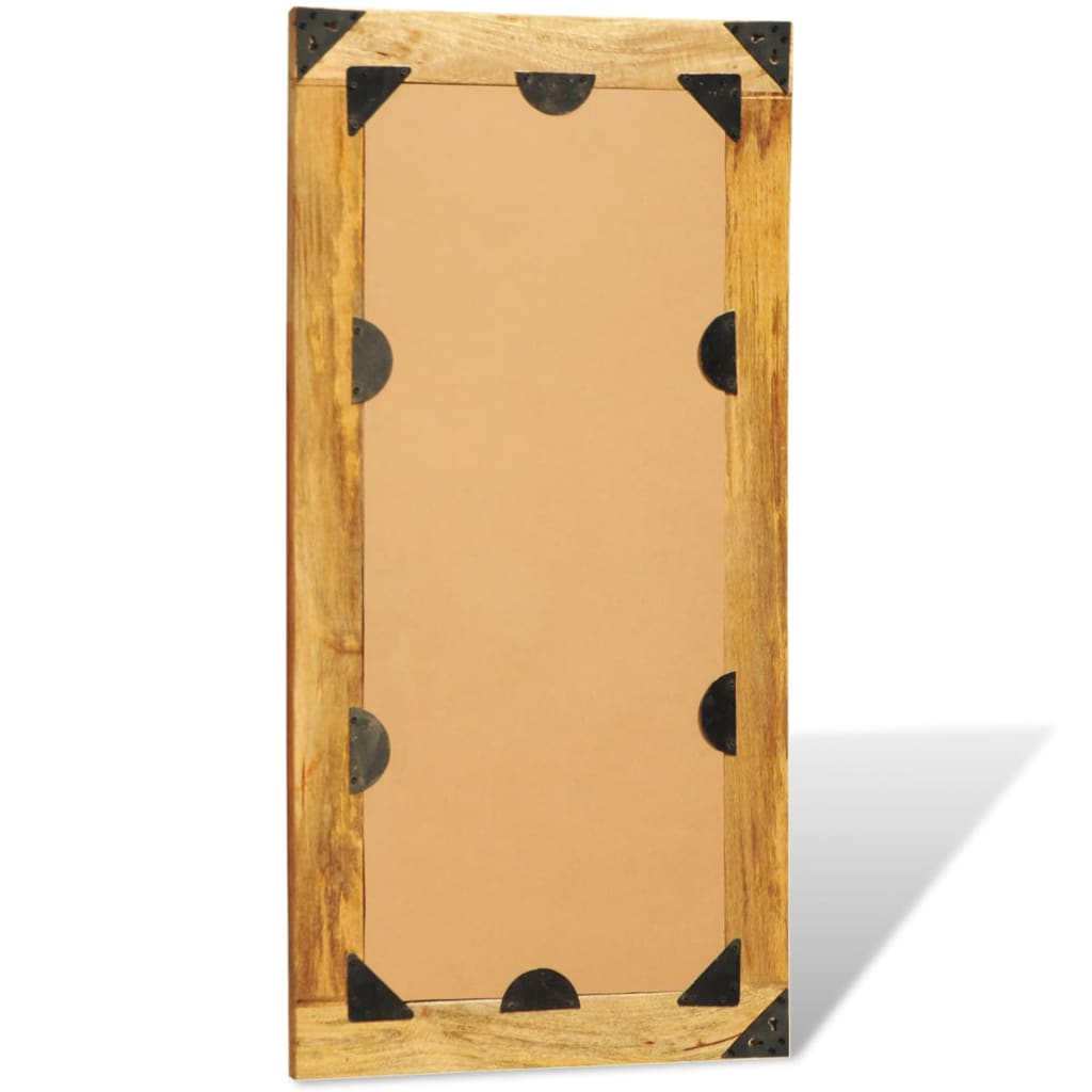 Vægspejl 120x60 Cm Massivt Træ - Billede 7
